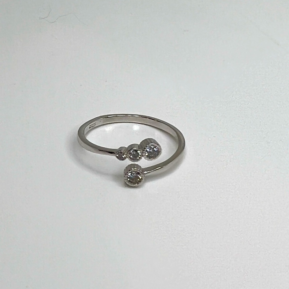Sale $12! Sterling Silver Adjustable Cz Ring - Picture 4 of 16
